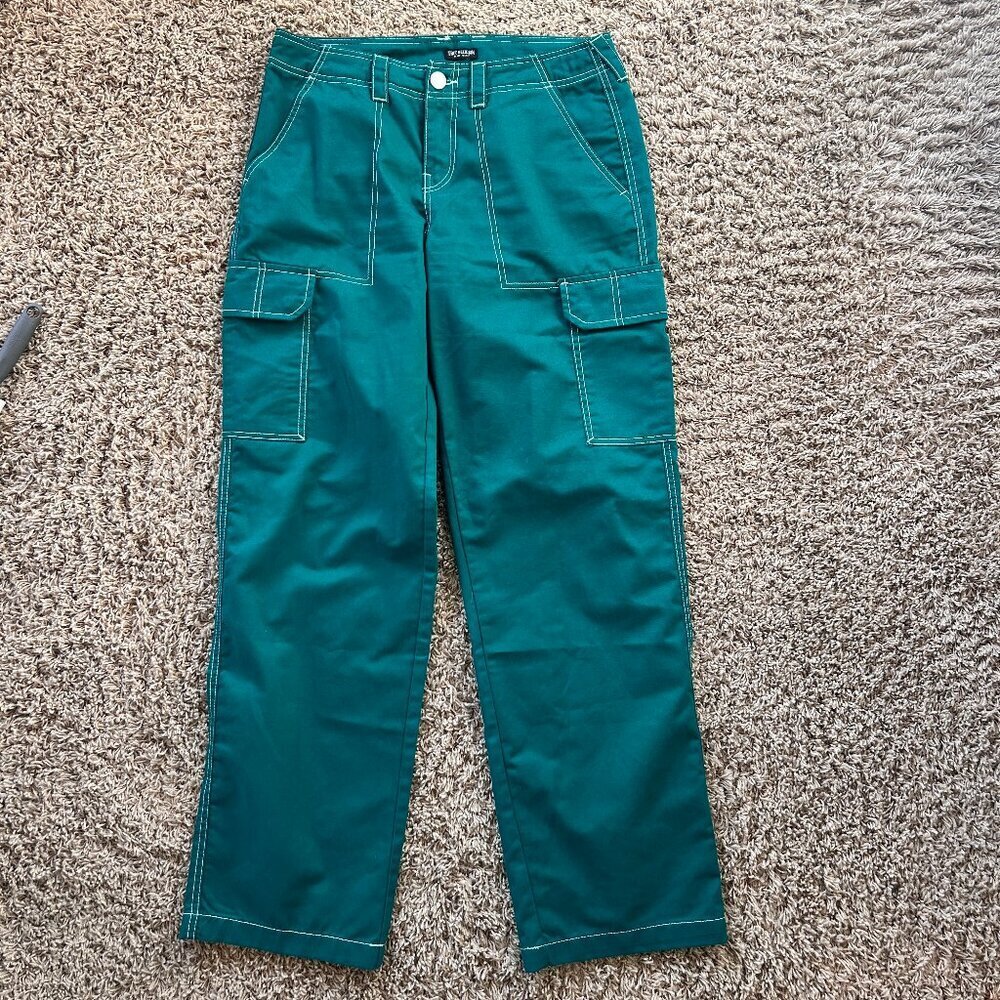 TRUE RELIGION MILITARY SINGLE NEEDLE CARGO PANT IN WOMEN'S SIZE 29 in Green